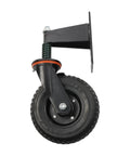 No Sweat Heavy Duty 8 Inch Black Gate Caster Wheels Rated For A Sturdy 600 Lb Load and offering true 360 degree swivel action visible from above