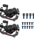 Top Grade Motorcycle Brake Rotor Mountain Bike Mechanical Disc Brake Set 160mm Rotors Front Rear Fit Upgrade, kit including brake calipers and screws.