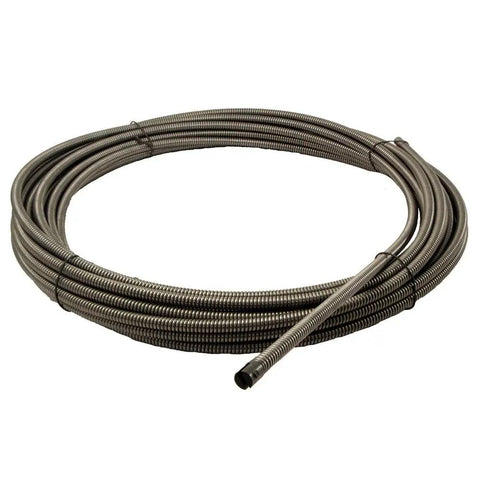 Straight Up American Drain Cleaning Cable One Half Inch By Fifty Feet slotted couplings, heavy duty sewer cable for blockages.