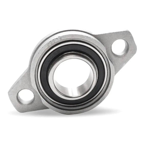 Heavy Duty Self Aligning Pillow Block Bearing Zinc Alloy Housing Insert For Linear Motion Thrust Load Support Sizes Eight To Seventeen Millimeter, 2-bolt mount