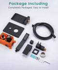 Roman Tub Filler Faucet With Waterfall Spout, Wall Mounted Single Handle Bathtub Shower Kit With Hand Shower packaging components