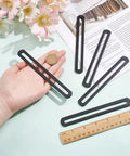Stainless Steel Adjustable Flat Mending Plates Set Of 10, 6.14 x 0.75 Inch Slotted Straight Brace Brackets Black