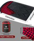 Cozy Double Sleeping Bag For Adults With 2 Pillows, Flannel Cotton 2 Person XXL Queen Size, Cold Weather Outdoor Camping Gear