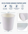 4 Oz Espresso Shot Cups Set 300 Pack White Mini Paper Cups For Coffee Tasting And Drink Samples size and eco-friendly features shown
