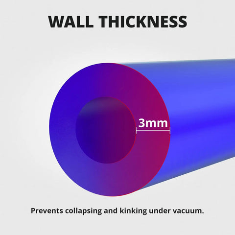 Badass Blue Silicone Vacuum Tubing Hose Line Kit 10 Ft Rolls In Four Sizes Fits All Engines Withstands High Heat And Pressure For Serious Car Mods., 3mm wall thickness
