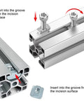 Beefy M5 T Nut Set For 6mm T-Slot Aluminum Extrusion, 100 Pcs Dual Type Slide-In And Hammer Head Drop-In T Nuts, Carbon Steel, Installation