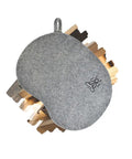 Wool Sauna Seat Cushion Pad For Benches Chairs Or Floors Comfy Handmade Gray Felt Heat Protector Insulated Mat with Loop