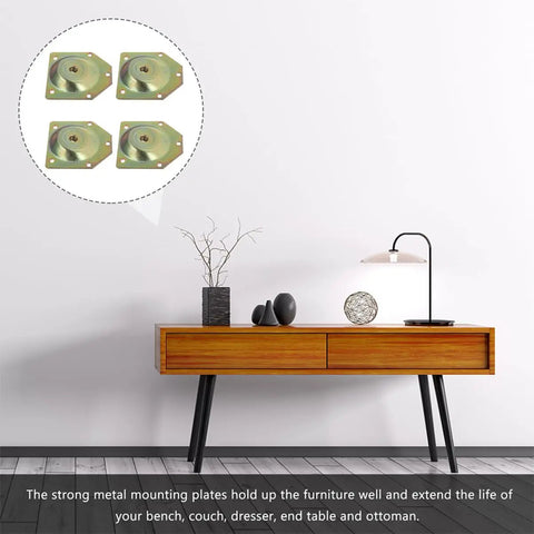 Heavy Duty Iron Furniture Leg Mounting Plates For Sturdy Tables And Couches No Sweat Install Repair Kit Solid Sofa Leg Brackets Built Like A Tank For Everyday Use