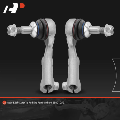 2x Front Outer Tie Rod End Replacement For BMW 2 Series 3 Series 4 Series And Hybrid Models 2012-2021 To Fix Uneven Tire Wear And Beef Up Steering Feel For Better Road Confidence, steel