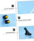 Windproof Sprayer Accessory With Transparent Dual Head Sprinkler showing plastic material and double nozzle design
