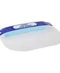 Premium Anti Fog Face Shields Case Of 10 Osha Compliant Safety Visors featuring clear visor with blue top for splash protection.