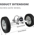 6 Inch Adjustable Sliding Gate Wheel Tensioner Set with Mounting Bracket and U Bolts for Smooth Operation of Metal Tube and Driveway Gates