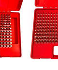 440 Piece M1 And M2 Pin Gage Set From.061 To.500 Inches With Class ZZ Tolerance For High Accuracy Measuring In Precision Machining Tools For Pros And Hobbyists, red case