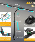 Lit Ultra Bright 4-Head LED Desk Lamp With Clamp, Eye-Caring CRI95+, stepless dimming remote, adjustable gooseneck and arms, gesture sensor.
