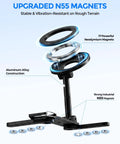 Universal Magnetic Golf Cart Phone Holder With 360 Degree Rotating Mount featuring strong N55 magnets and aluminum alloy handle.