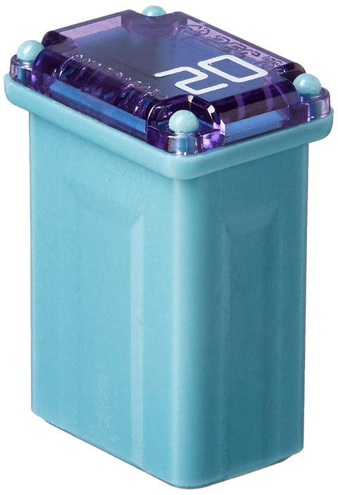 Micro Female 20 Amp Car Fuses Kit 10 Pack For Cars Trucks SUVs shown in blue and purple casing