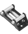 4 Way Winch Roller Fairlead Cable Guide For Electric Winch 4500Lb High Strength Steel Erosion Proof Stable Frame For Wire Rope Built Tough Off Road Jeeps And ATVs, black steel roller fairlead