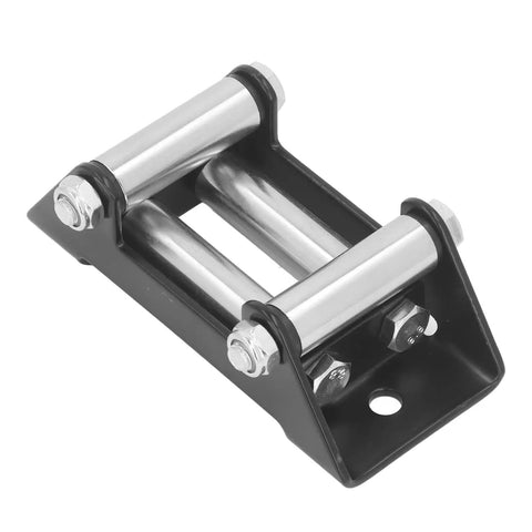 4 Way Winch Roller Fairlead Cable Guide For Electric Winch 4500Lb High Strength Steel Erosion Proof Stable Frame For Wire Rope Built Tough Off Road Jeeps And ATVs, black steel roller fairlead