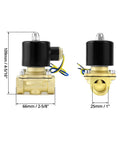 Three Quarters Inch Brass Solenoid Valve With Seals, 12V DC, Normally Closed, Fast Response For Air And Fuel Control, great quality