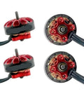 Four Pack Pro Grade Brushless Drone Motors 6400KV 8000KV 11500KV For 1-3S 3 Inch FPV Racing Freestyle Drones displayed in red
