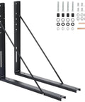 Set Of 2 Steel Truck Tool Box Mounting Brackets 24 By 24 Inch Underbody Mounting Kit With Screws Spacers Sleeves And Bolts