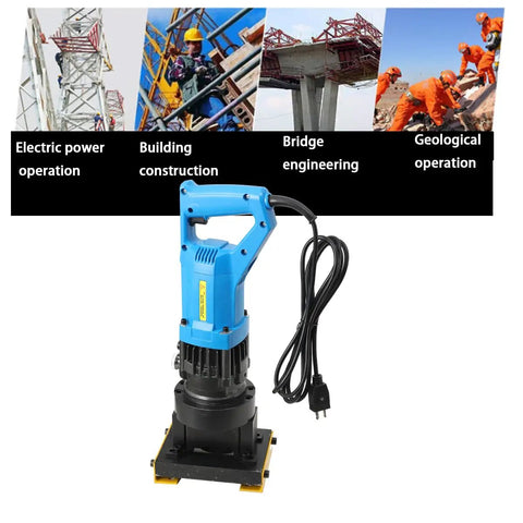 Get Ready To Slash Through Steel Like A Pro With This Bad Boy Power Tool. Heavy Duty Hydraulic Angle Cutter in blue color.