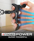 Aluminum 360 Degree Rotatable 4 Finger Archery Thumb Release for Compound Bow held in hand with ergonomic grip