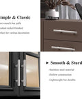 Brushed Nickel Finish Cabinet Handles And Drawer Pulls Stainless Steel Hollow Tubes installed on kitchen cabinets and closet