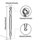 Diagram of Pro Grade Stainless Steel Deep Tissue Massage Tool For Facial Reflexology And Trigger Point Therapy with size details
