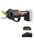 20V Nitro Pruning Shear And Lopper WG330 Cordless With Titanium Plated Blade Brushless Motor Ergonomic Grip Lightweight Design Perfect For Shrubs And Hedges Long Lasting Cut Power Battery And Charger Included
