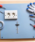 Heavy Duty Stainless Steel T Track Clamping Bolts Four Pack With Ergonomic Star Knobs Pro Woodworking Jig Hardware Sweet Locking Action No Nonsense Boss Level Shop Upgrade on blue surface with tools.