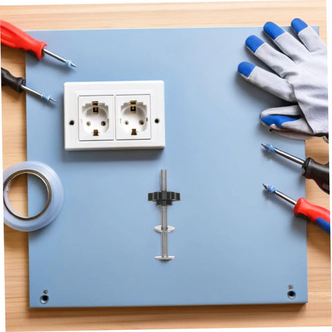 Heavy Duty Stainless Steel T Track Clamping Bolts Four Pack With Ergonomic Star Knobs Pro Woodworking Jig Hardware Sweet Locking Action No Nonsense Boss Level Shop Upgrade on blue surface with tools.
