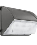 Side view of 120W LED Wall Pack With Photocell, 15600LM 5000K Dusk To Dawn Outdoor Wall Light, black housing, ETL Listed