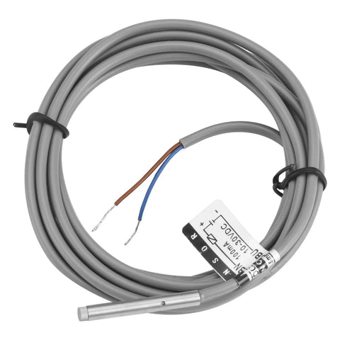 M4 Inductive Proximity Sensor Switch Workhorse with 200cm Cable, 1.5mm Sensing, 10-30V DC, for Tight Spots and Heavy Duty Machinery