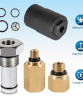 6.0L IPR Valve Socket Kit And Oil Rail Adapters Set For Ford 6.0L Powerstroke Diesel Engine High Pressure Oil Pump IPR Valve Air Test Fittings With Seal Kit 8 Pack featuring socket and brass adapters