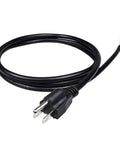 6-Foot 18 Gauge 3 Prong Heavy Duty Replacement Power Cord Cable With NEMA 5-15P US Plug, black cord with open wiring end