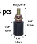 Sliding Gate Guide Rollers With Nylon Bearings, Heavy Duty Gate Wheels For 1.57 By 1.18 Inch Sliders, 4 pcs with measurements