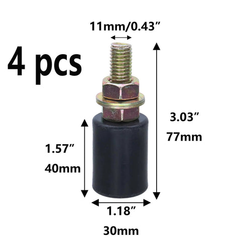 Sliding Gate Guide Rollers With Nylon Bearings, Heavy Duty Gate Wheels For 1.57 By 1.18 Inch Sliders, 4 pcs with measurements
