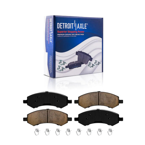 Front Brake Kit For 2006-2018 Dodge Ram 1500, 2007-2009 Durango, Chrysler Aspen And 2019-2024 Ram 1500 Classic Ceramic Pads