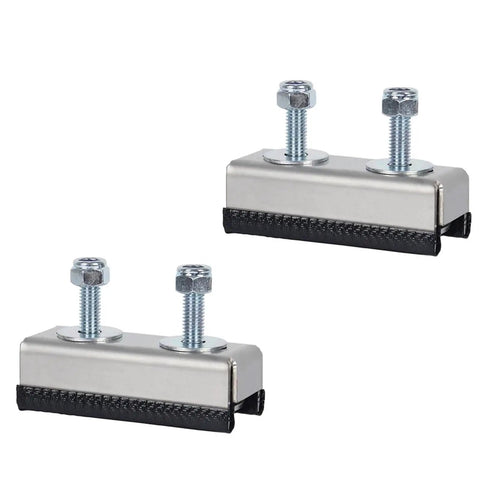 Heavy Duty Roof Rack Mounting Brackets 2 Pack For RV Roof Rails And Solar Panels with Stainless Steel Clamps, Side View