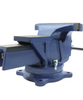 6 Inch Lightweight Bench Vise With 360 Degree Swivel Base For Home DIY Projects Pro Grade Ductile Iron Clamp That Grips Tight Without Slip Space Saving Workbench Vise Built For Durable Hassle Free Tool Work, side view