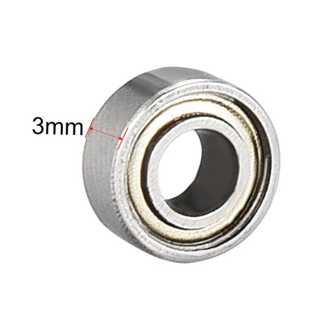 uxcell 683ZZ ball bearing, 3x7x3 mm, carbon steel, double shielded, close-up view