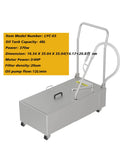 Heavy Duty Commercial Fryer Oil Filter Cart Rolling Mobile Restaurant Grease Purifier With 48 Liter Tank and hose attachment