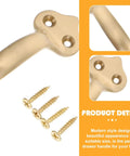 Close-up of brass cabinet handle 125mm center to center matte finish modern door pulls for wardrobe with screws