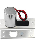 Heavy Duty Waterproof Drop Bolt Door Lock with Magnetic Induction DC 12V auto deadbolt, steel components with wiring for security access control.