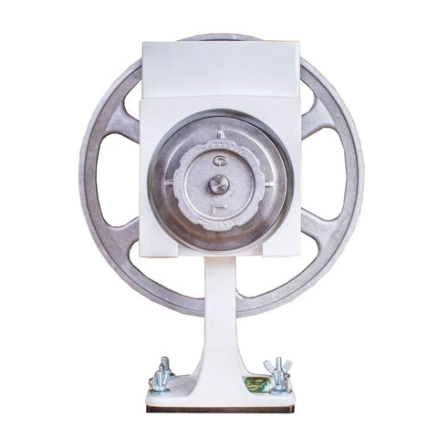 Hand Grain Mill With Industrial Grade Bearings And Aircraft Aluminum Body Made In USA Food Grade Powder Coating Adjustable From Cracked Grain To Cake Flour Lifetime Warranty Ideal For Fresh Flour At Home Or On The Trail