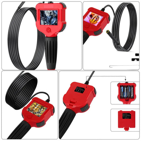 5.5mm Waterproof Borescope Camera Handheld Inspection Tool With 1m Cable And HD Screen showing mechanical parts