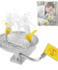 Wall Mount Eyewash Station With Double Nozzles 304 Stainless Steel Emergency Eyewash Unit Indoor Outdoor Use Must Have Eyewash Kit With Filtered Water Flow For Fast Comfortable Rinsing In High Risk Workplaces, installed.