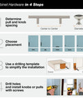 Installation guide for Avellino Collection Slick Brushed Nickel Cabinet Handle 11 3 8 Inch Center To Center Bar Pull