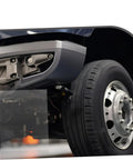 Close-up of a car bumper with a Six Piece Wire Mesh Screen Bumper Repair Kit For Quick Welds And Secure Fixes applied for repair.